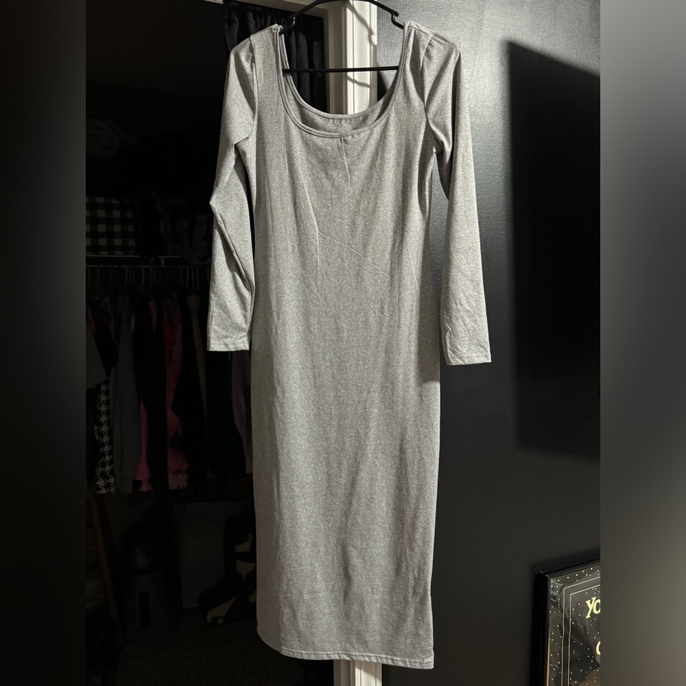 long gray dress